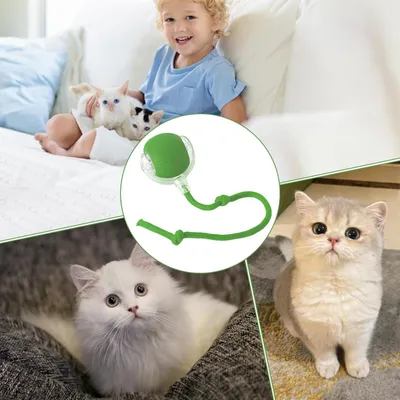 IntiMeg Balle interactive avec corde pour chat