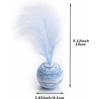 IntiMeg 3PCS Jouet Balle à plumes pour chat