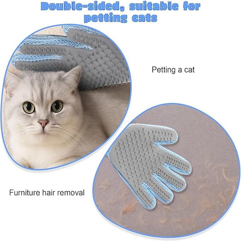 IntiMeg Gant de toilettage 2 en 1 pour chats et chiens
