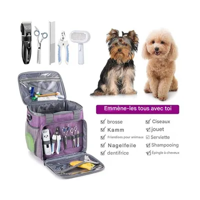 IntiMeg Gants de toilettage pour animaux de compagnie,Silicone gris