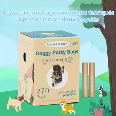 IntiMeg Sac de poubelle pour animaux de compagnie biodégradable