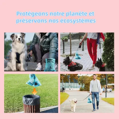 IntiMeg Sac de poubelle pour animaux de compagnie biodégradable