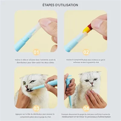 IntiMeg 2PCS Distributeur de médicaments pour chats