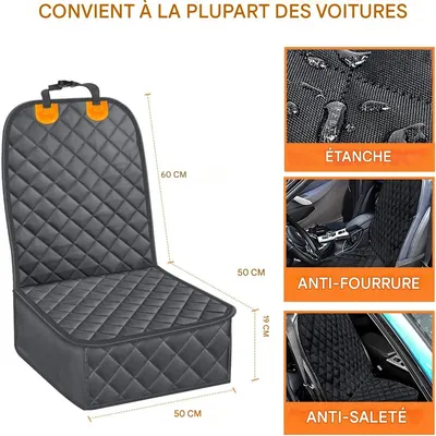 IntiMeg Housse de siège avant de voiture pour chien
