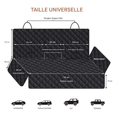 IntiMeg Tapis de voiture pour chiens et chats