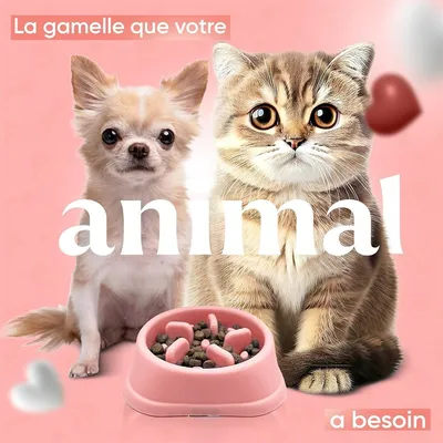 IntiMeg Gamelle anti - glouton pour chat et petit chien