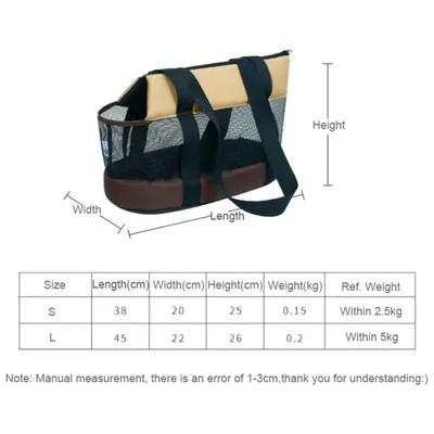 IntiMeg Sac de transport pliable en maille pour chat et chien