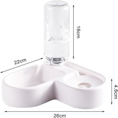 IntiMeg 2en1 Gamelle distributeur d'eau et de croquettes pour chats