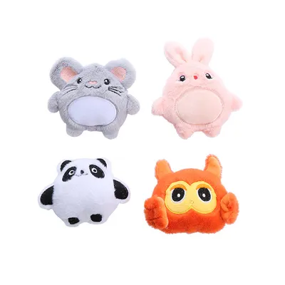 IntiMeg Jouets bruyants pour chats - Souris, lapin, panda, hibou