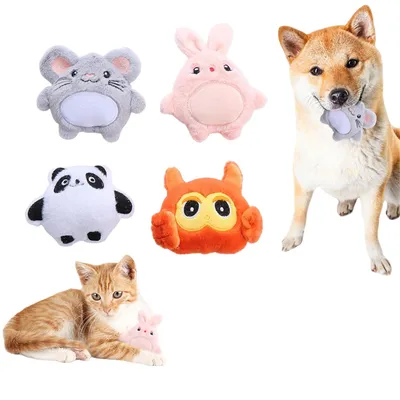 IntiMeg Jouets bruyants pour chats - Souris, lapin, panda, hibou