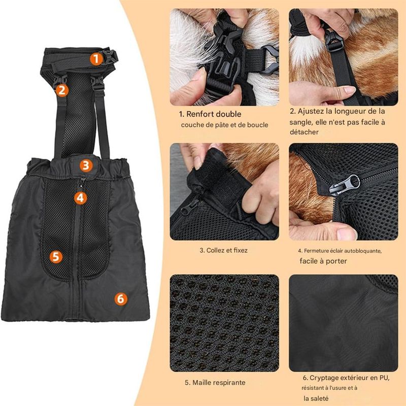 IntiMeg Sac de récupération pour animaux paralysés