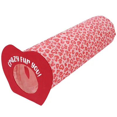 IntiMeg Tunnel de jeu pour chat Red Love IntiMeg Tunnel de jeu pour chat Red Love