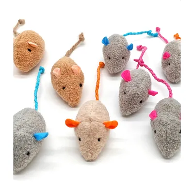 FurryFusion Jouets en forme de souris à l'herbe à chat