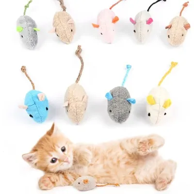 FurryFusion Jouets en forme de souris à l'herbe à chat