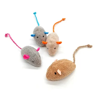 FurryFusion Jouets en forme de souris à l'herbe à chat