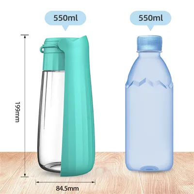 FurryFusion Botella de agua portátil de 550 ml