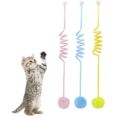FurryFusion Balle à ressort pour chat