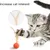 FurryFusion Balle interactive pour chat - Plumes et caoutchouc