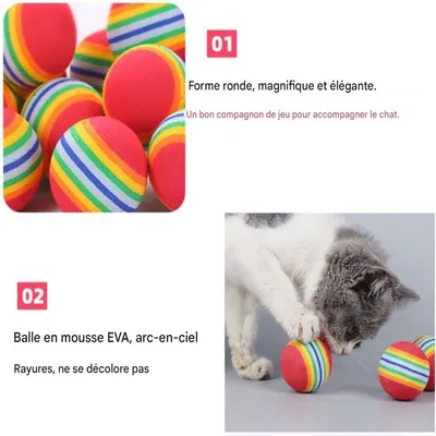 FurryFusion 20 pièces Balles Chat Jouet