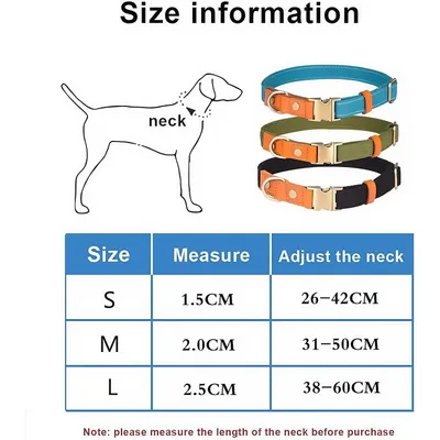 FurryFusion Collier pour chien  - Réglable - (Taille M) - bleu