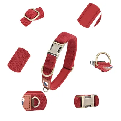 FurryFusion Collier en coton - lin pour chien