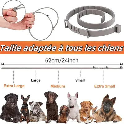 FurryFusion Collier anti-puces et anti-tiques pour chien