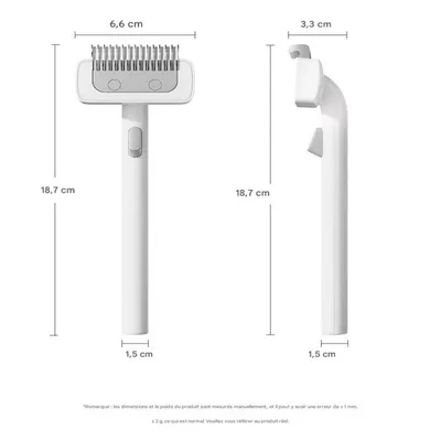 FurryFusion Peigne pour animaux de compagnie - élimine les poils morts