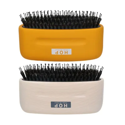 FurryFusion Brosse courbée en bois pour animaux de compagnie