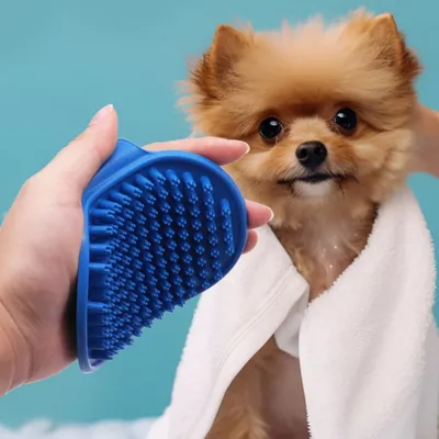 FurryFusion Brosse en silicone pour animaux de compagnie