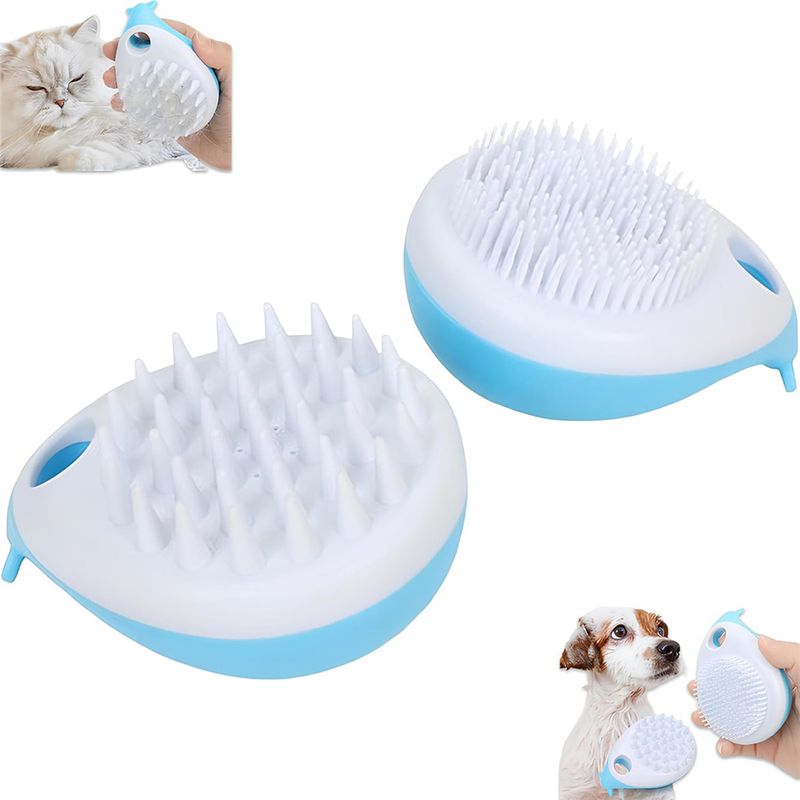 FurryFusion Lot de 2 brosses de bain pour chien et chat