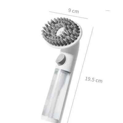 FurryFusion Brosse de bain pour animaux de compagnie à long manche
