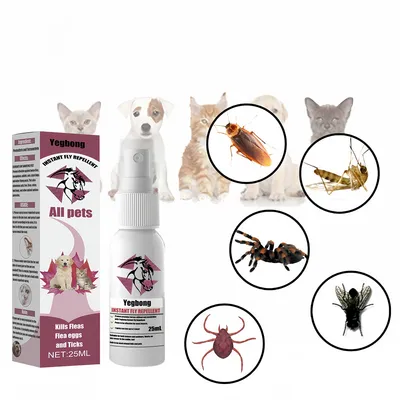 FurryFusion Espray antiparasitario para perros y gatos (25 ml)