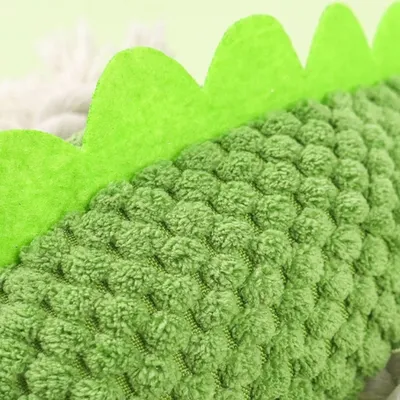 FurryFusion Jouet en corde de coton pour chien en forme d'alligator