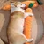 FurryFusion Jouet en peluche pour chien en forme de carotte-75cm