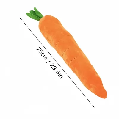 FurryFusion Jouet en peluche pour chien en forme de carotte-75cm