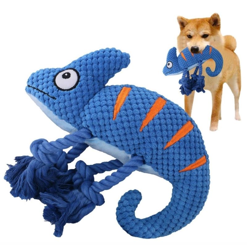 FurryFusion Chameleon Plüschspielzeug für Hunde