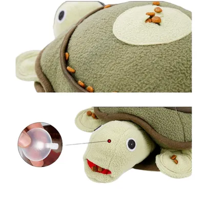 FurryFusion Jouet en peluche pour chien en forme de tortue