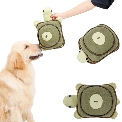 FurryFusion Jouet en peluche pour chien en forme de tortue
