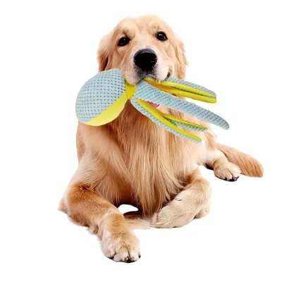 FurryFusion Jouet en peluche pour chien en forme de pieuvre