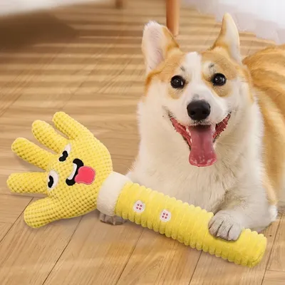 FurryFusion Jouet en peluche en forme de patte pour chien