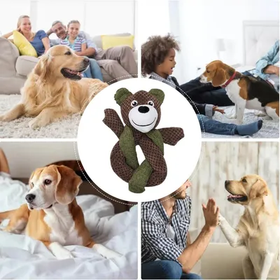 FurryFusion Juguete de peluche para perros que emite un chirrido