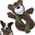 FurryFusion Jouet couineur en peluche pour chien FurryFusion Jouet couineur en peluche pour chien