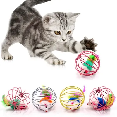FurryFusion Pelota elástica y ratón en jaula