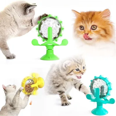 FurryFusion Distributeur de friandises rotatif pour chat