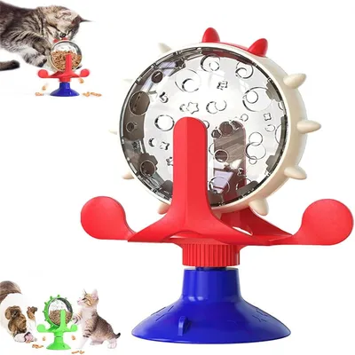FurryFusion Distributeur de friandises rotatif pour chat