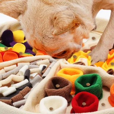 FurryFusion Tapis renifleur en forme de pizza pour chiens