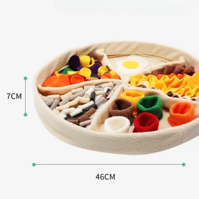 FurryFusion Tapis renifleur en forme de pizza pour chiens