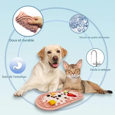 FurryFusion Tapis de lèchage pour chien et chat