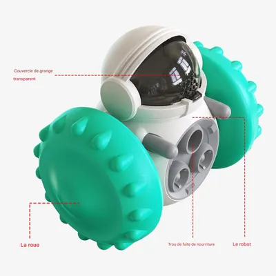 FurryFusion Jouet distributeur de nourriture pour chien et chat