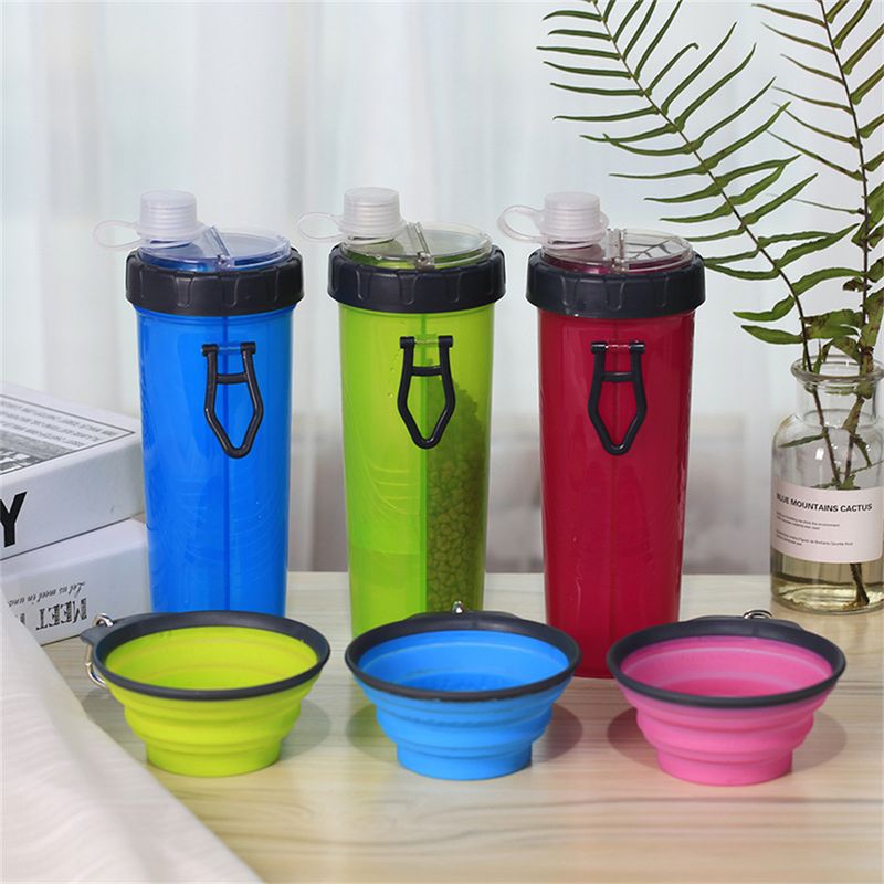 FurryFusion Bouteille d'eau et nourriture 2 en 1 pour chien